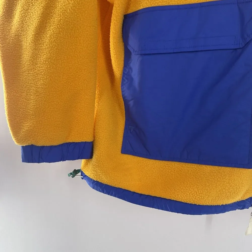 The North Face Mens XXL Gold COLOR BLOCK Full Zip Soft Fleece Jacket RARE - NEW!